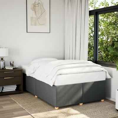 Bedframe zonder matras 120x200 cm stof donkergrijs