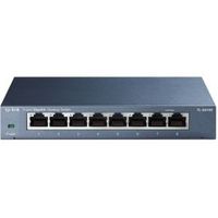 TP-LINK TL-SG108 Unmanaged Gigabit Ethernet (10/100/1000) Zwart - thumbnail