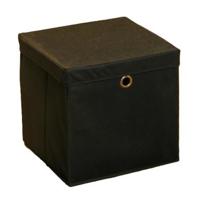 HI Opbergmand - zwart - 30 x 30 cm - kunststof?- met deksel