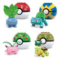 Pokémon MEGA Construction Set Grass-Type Trainer Team Building Toy Kit - thumbnail