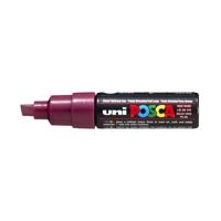 Paintmarker Uni POSCA PC8K breed schuin wijnrood