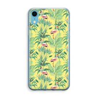Flamingo party: iPhone XR Transparant Hoesje