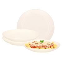 PlasticForte Rond bord/camping bord - 12x - D22 cm - ivoor wit - kunststof