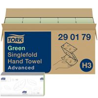 Handdoek Tork H3 Advanced Z-gevouwen 2-laags groen 290179 - thumbnail