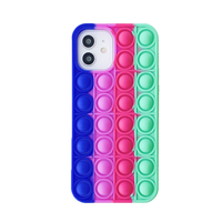 iPhone XS Max hoesje - Backcover - Pop it - Siliconen - Donkerblauw