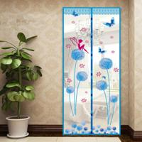 Zomer Mosquito gordijn magnetische zachte scherm deur gordijn grootte: 100 x 210cm (baby blauw)