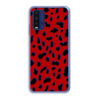 Red Leopard: Xiaomi Redmi 9T Transparant Hoesje