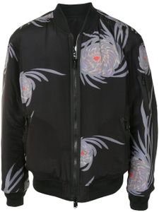 Undercover veste bomber zippée à fleurs - Noir