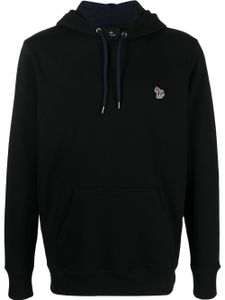 PS Paul Smith hoodie à patch zèbre - Noir