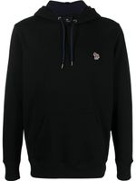 PS Paul Smith hoodie à patch zèbre - Noir