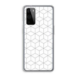 Zwart-witte kubussen: OnePlus 9 Pro Transparant Hoesje