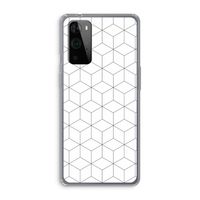 Zwart-witte kubussen: OnePlus 9 Pro Transparant Hoesje