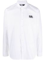 Karl Lagerfeld chemise à logo embossé - Blanc