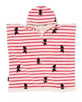 HEMA Takkie kinderponcho 60x60cm strepen (rood)