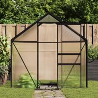 Tuinkas met basisframe 3,61 m³ aluminium antracietkleurig