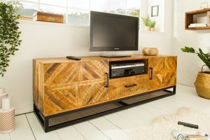 Massives TV-Board INFINITY HOME 160cm Mangoholz Industrieel Design - 39240