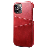 iPhone 15 Pro Max hoesje - Backcover - Pasjeshouder - Portemonnee - Kunstleer - Rood - thumbnail