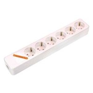 Schwabe Stekkerdoos wit 6 x randaarde zonder kabel