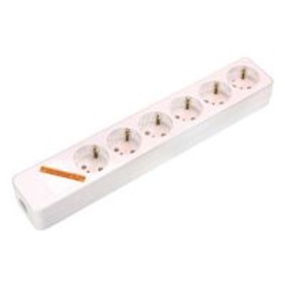 Schwabe Stekkerdoos wit 6 x randaarde zonder kabel