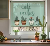 Schattige cactus Rolgordijn keuken