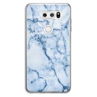 Blauw marmer: LG V30 Transparant Hoesje