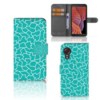 Samsung Galaxy Xcover 5 Hoesje Cracks Blue