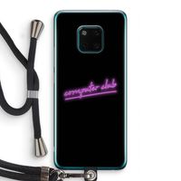 Vice Black: Huawei Mate 20 Pro Transparant Hoesje met koord