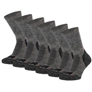 Xtreme Hiking Sokken Wol 6-pack Multi Antraciet-35/38