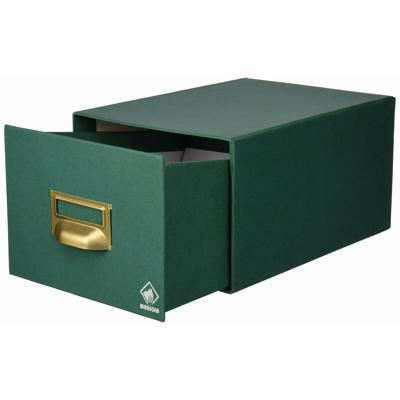 Vulbare opbergkest Mariola Groen Karton 18 x 12,5 x 25 cm