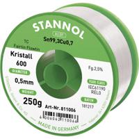 Stannol Kristall 600 Fairtin Soldeertin, loodvrij Loodvrij Sn99,3Cu0,7 REL0 250 g 0.5 mm - thumbnail