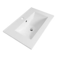 Adema Vygo Small Meubelwastafel - 60x40x2cm - 1 kraangat - keramiek - glans wit SW7115 Adema Vygo Small Meubelwastafel - 60x40x2cm - 1 kraangat - keramiek - glans wit SW7115