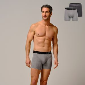 Bamigo Paul Slim Fit Boxershorts Grijs (2-pack)