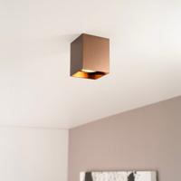 Astra bronzo by LUSENZ - Kubusvormige opbouwspot met geborsteld bronzen design met enkele lichtbron