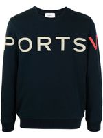 Ports V sweat en coton à logo imprimé - Bleu