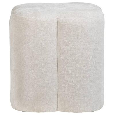 Leen Bakker - Poef Sandy - Zand - Ø38x35 Cm - Stof - Beige