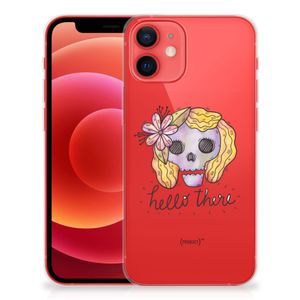 Silicone Back Case iPhone 12 Mini Boho Skull