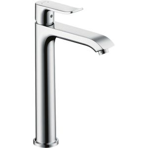 Hansgrohe Metris wastafelkraan highriser 26 met waste chroom 31183000