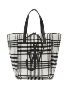 JW Anderson sac cabas à carreaux - Noir