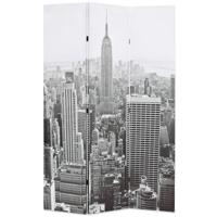 Kamerscherm New York bij daglicht 120x170 cm zwart en wit