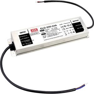 Mean Well ELG-200-24A-3Y LED-transformator, LED-driver Constante spanning, Constante stroomsterkte 201.6 W 4.2 - 8.4 A 21.6 - 26.4 V/DC Instelbaar, Montage op