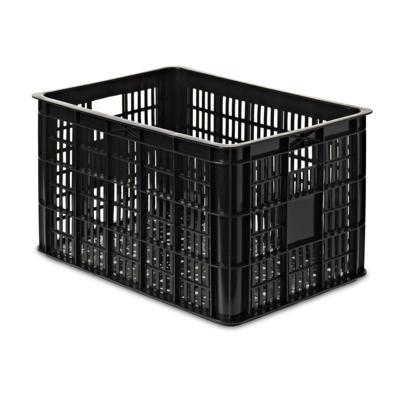 Lastpak Fietskrat - zwart - 50 x 35 x 26 cm - kunststof - opbergkrat