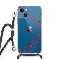 Kusjes: iPhone 13 mini Transparant Hoesje met koord