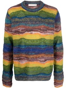 Paura pull en maille intarsia à bords nervurés - Vert