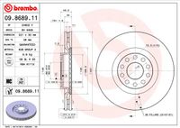 Remschijf BREMBO, Remschijftype: Binnen geventileerd, u.a. für Audi