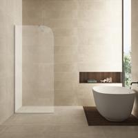 Inloopdouche Wiesbaden Curvea 90x200 cm 8 mm Nano Helder Glas