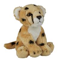 Pluche knuffel dieren Cheetah/Jachtluipaard - 15 cm - Speelgoed luipaarden knuffelbeesten