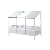 Leen Bakker - Vipack Huisbed 2 Panelen - 90x200 Cm - MDF/Grenenhout - Wit - 106x214.2x174 Cm