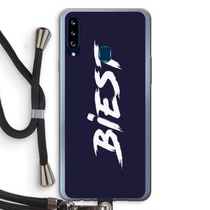 Biest: Samsung Galaxy A20s Transparant Hoesje met koord