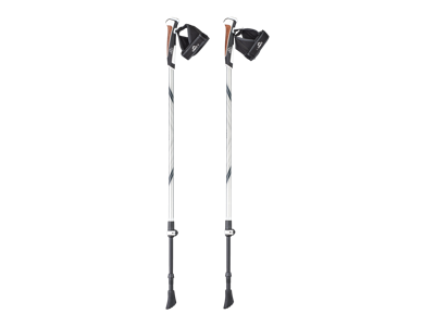 CRIVIT Carbon wandelstokken (Zwart/oranje)