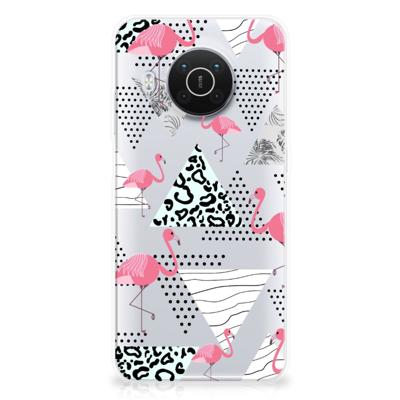 Nokia X10 | X20 | TPU Hoesje | Flamingo Triangle
